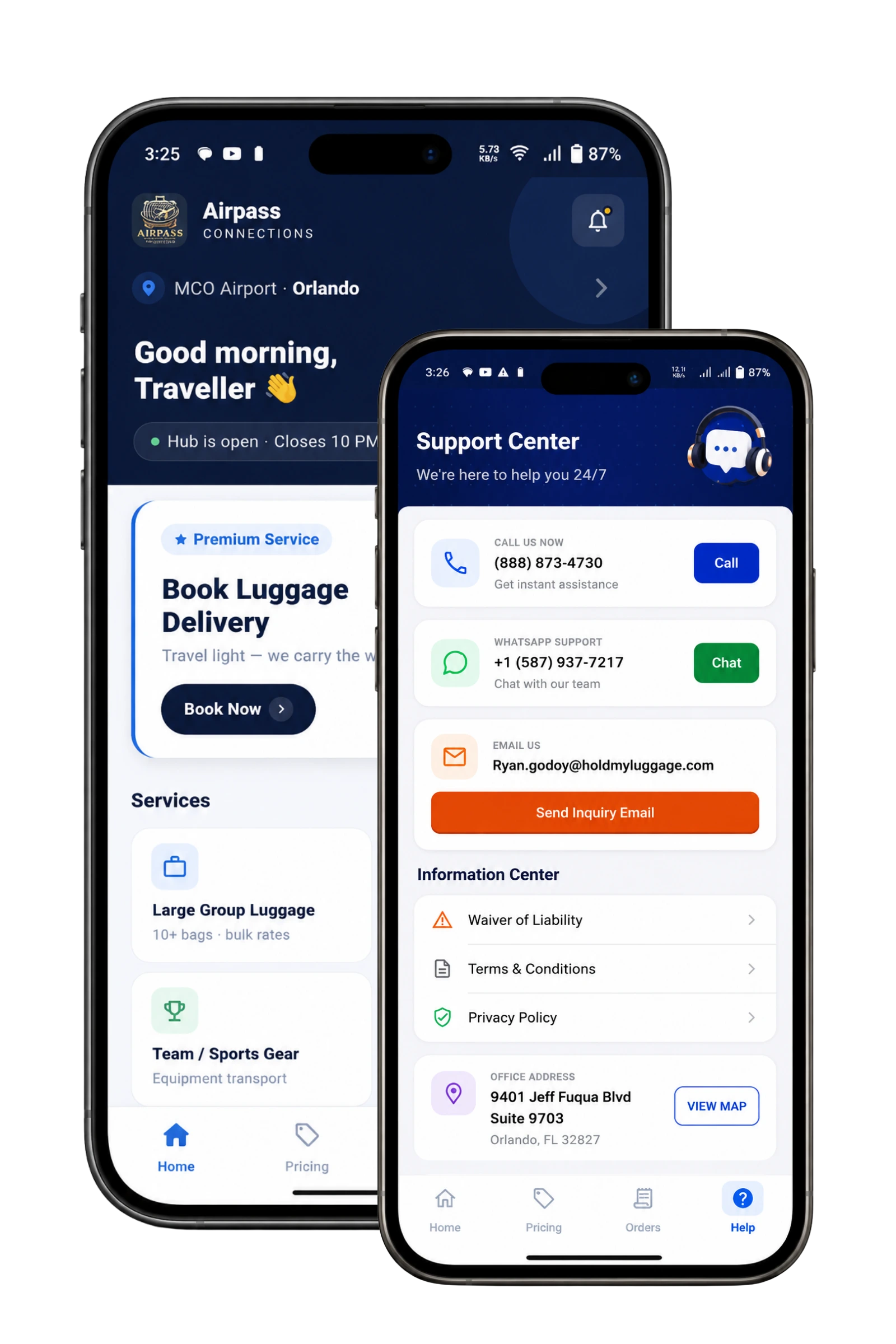 Airpass Connections Mobile App