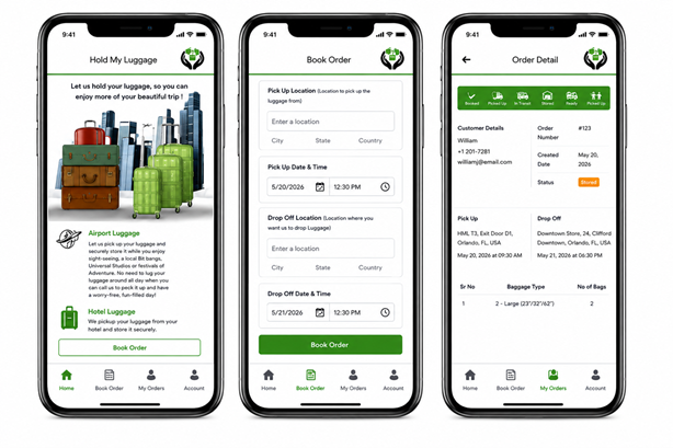 Hold My Luggage Customer App screenshot